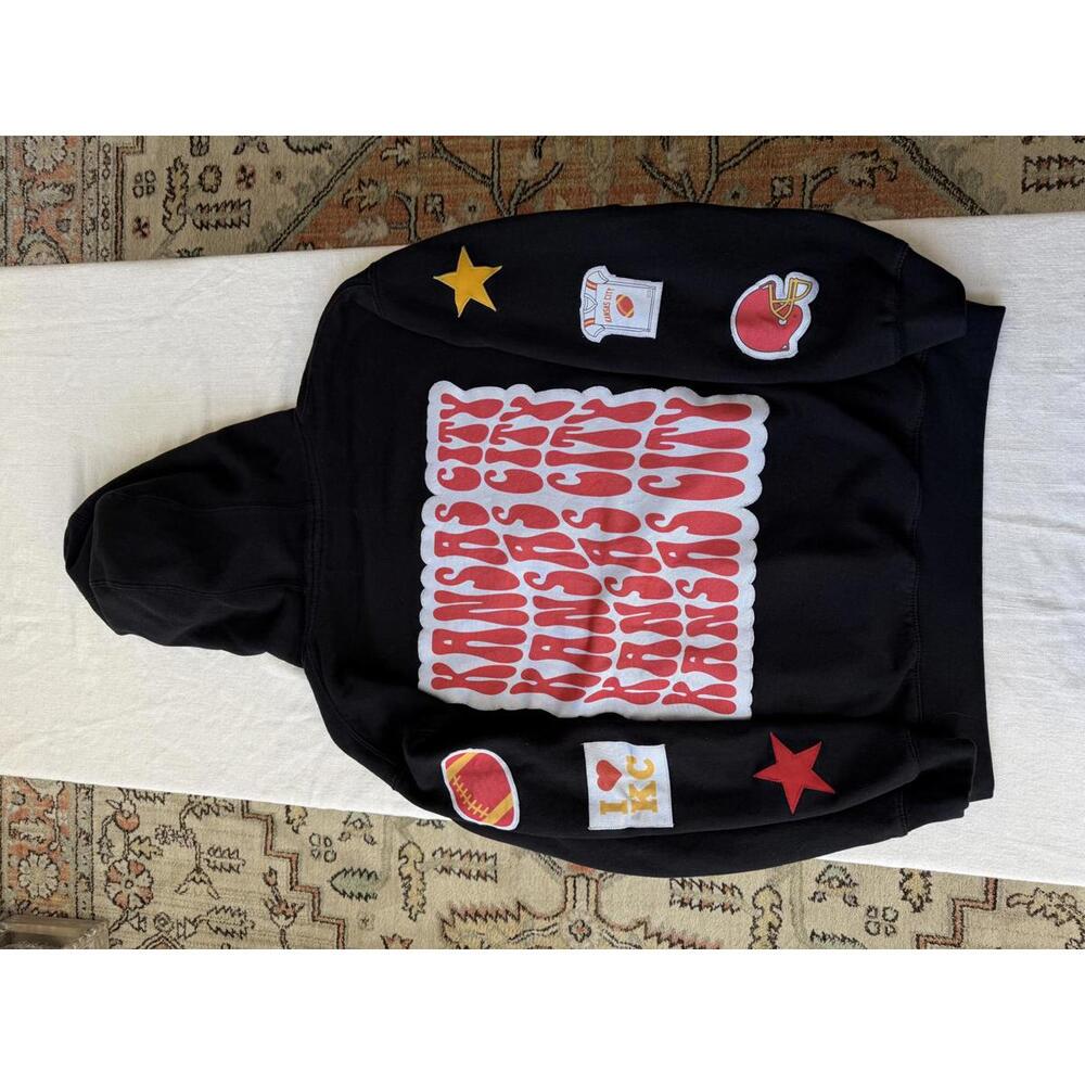 BROdenim Kansas City Chiefs Hoodie with Patches L-XL